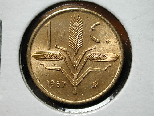 1967 Mexico .01 cent Nice