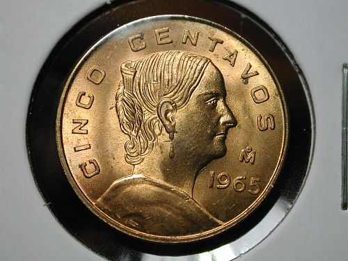 1965 Mexico Cinco Centavos VERY NICE