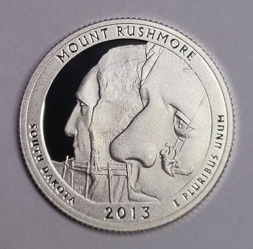 2013-S South Dakota-Mount Rushmore SILVER Proof-65 (GEM) National Parks Quarter