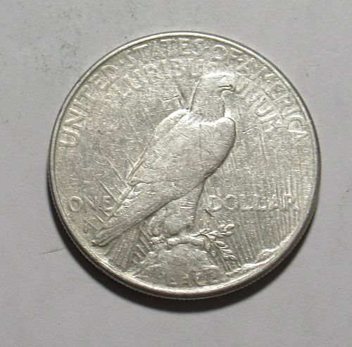 1923 S Peace Dollar in circulated condition