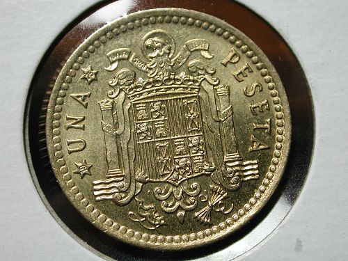 1966 Spain 1 Peseta NICE