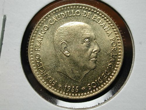1966 Spain 1 Peseta NICE