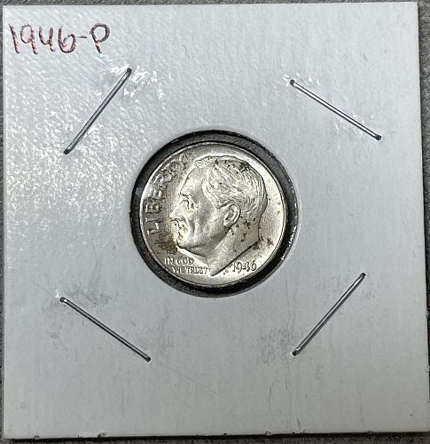 1946-P High Grade Choice Brilliant Uncirculated/MS63+ Roosevelt US Silver Dime