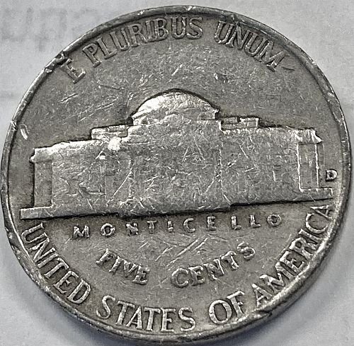 1940 D Jefferson Nickels