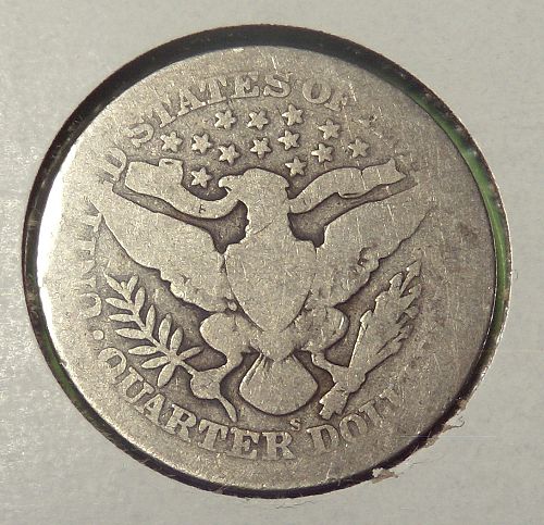 1908S Barber Quarter  G4  #25-1908S-1