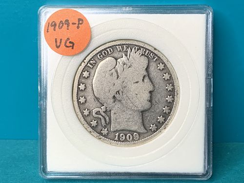 1909-P Barber Half Dollar