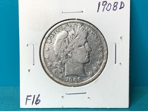 1908-D Barber Half Dollar