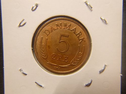 DENMARK FREDRICK IX 1963 5 ORE