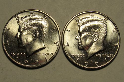 1991 P&D Kennedy Half Dollars, BU