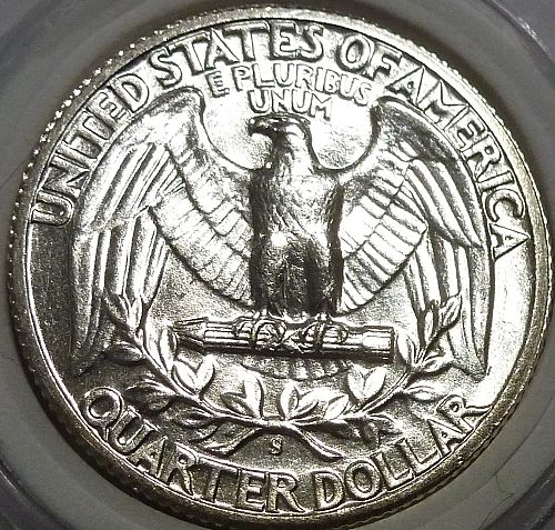 1942-S GEM BRILLIANT UNCIRCULATED Washington Quarter  BU # 160-J)