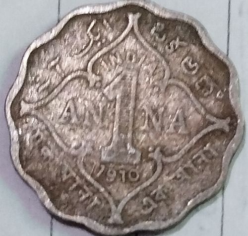 1 Anna British india three different king coins