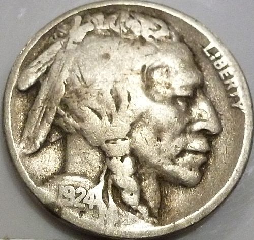 1924 S Very Good Buffalo Nickel VG Grade 500-W