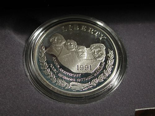 1991-S UNITED STATES MOUNT RUSHMORE 2-COIN ANNIVERSARY PROOF SET