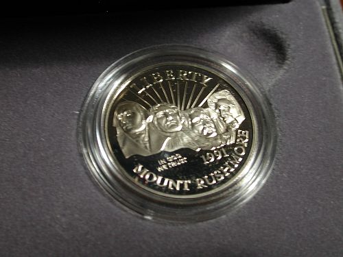 1991-S UNITED STATES MOUNT RUSHMORE 2-COIN ANNIVERSARY PROOF SET