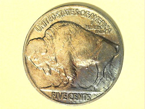 1934 P Buffalo Nickel--VF Details--DIPPED, Toned