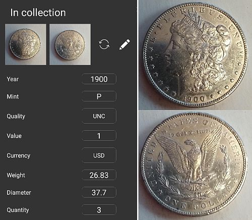 1900 P Morgan Dollar