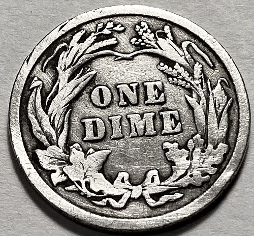 1908 P Barber Dimes