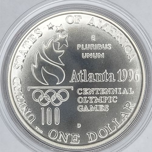 1996-D XXXVI Olympiad TENNIS UNCIRCULATED Silver Dollar