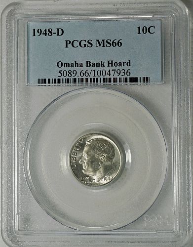 1948 D Roosevelt Dime - Omaha Bank Hoard