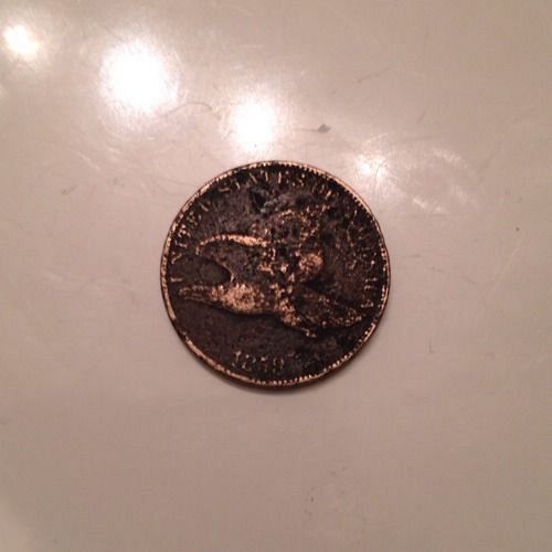 1858 Flying Eagle Cent nice detail vary dirty