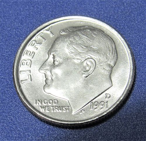 1991-D 10 Cents - Roosevelt Dime