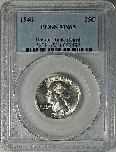 1946 Washington Quarter - Omaha Bank Hoard