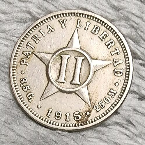 1915 CUBA 2 CENTAVOS