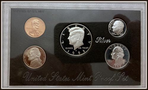 1995-S 1-50C Kennedy Silver Proof 5 Coin Set