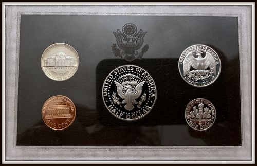 1995-S 1-50C Kennedy Silver Proof 5 Coin Set