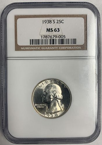 1938-S Washington Quarter MS63 NGC (4662)