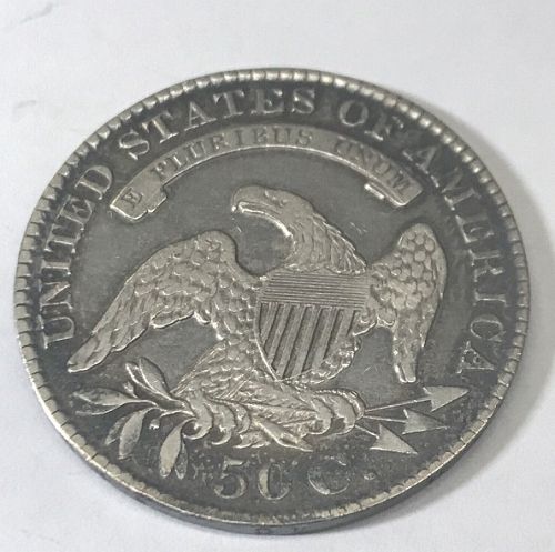 1829 CAPPED BUST HALF DOLLAR Small Letters