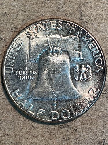 1958 Franklin Silver Half Dollar MS64 FBL (Tray)