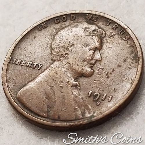 1911-S ~ Lincoln Wheat Cent ~ Net Good