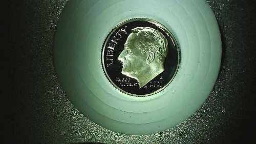 2001 S silver Roosevelt proof dime.