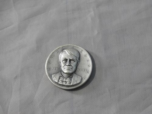 Thomas A Edison .999 PURE Silver  The most famous and prolific inventor  of all time