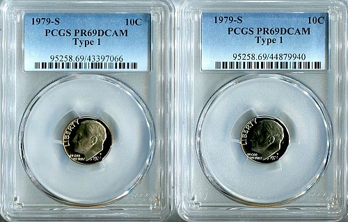 1979 - S  ROOSEVELT "Type 1"   DIME  --  PCGS  --  PR 69 DCAM