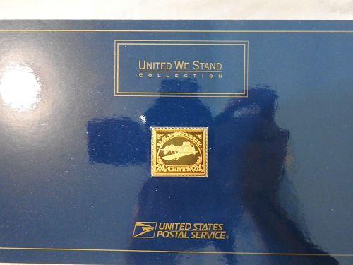 2002 USPS - United We Stand - Stamp Ingot .999 PURE SILVER PLATED 24K GOLD 483 G