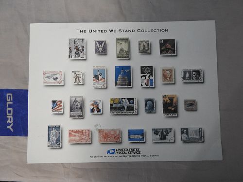 2002 USPS - United We Stand - Stamp Ingot .999 PURE SILVER PLATED 24K GOLD 483 G