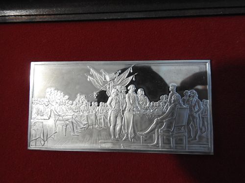 Franklin Mint Independence Hall Declaration Ingot   .999 PURE Silver