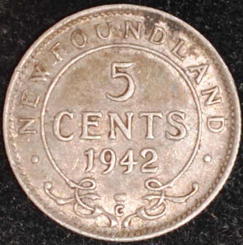1942 Newfoundland 5 Cents AU