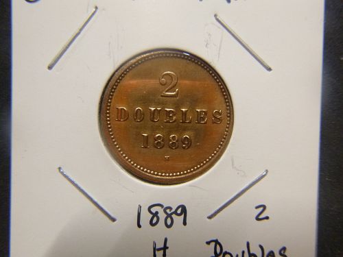 GUERNSEY VICTORIA 1889 H 2 DOUBLES