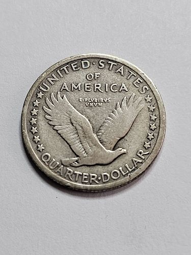 1917 Standing Liberty Quarter, Type 1, Pretty Coin, Clear Date, Free Ship