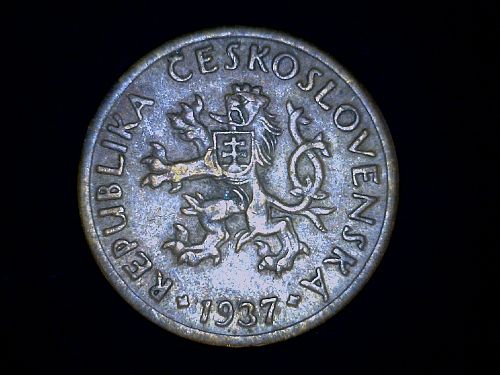 CZECHOSLOVAKIA	KM 3	10 Haleru		1937		XF40