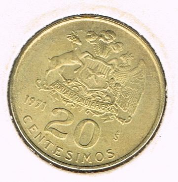 20 Centésimos, Chile, 1971