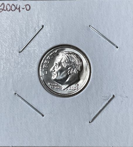 2004-D Roosevelt US Dime ~ Gem/Choice Brilliant Uncirculated MS63+