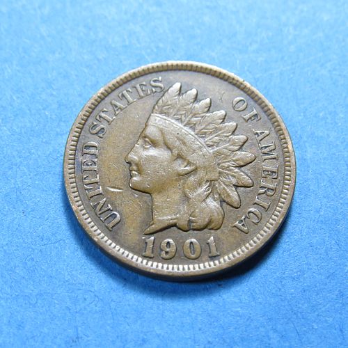 1901 INDIAN HEAD CENT (FULL LIBERTY + ONE DIAMOND) COMB SHIP ~ LOT D591