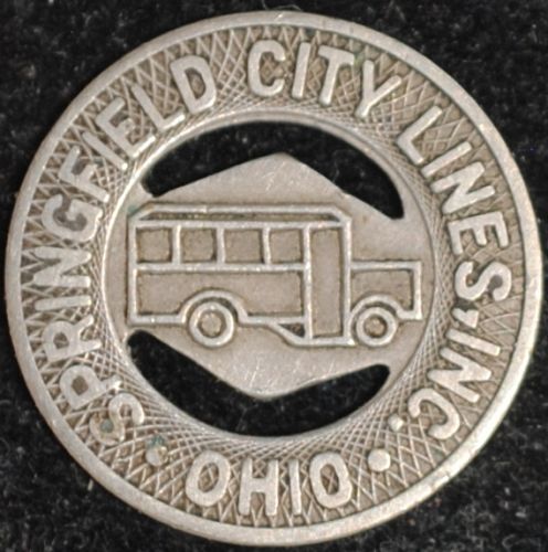 Springfield City Lines, INC. Ohio Fare Token OH830D #2