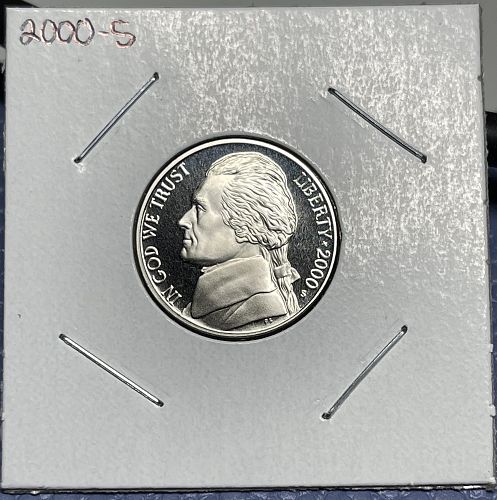 2000-S Proof (Proof Set) Cameo Jefferson Nickel