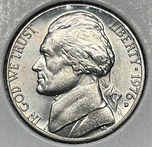 1976-D Jefferson Nickel • Brilliant Uncirculated MS60++