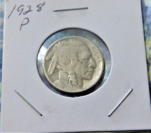 1928 P Buffalo//Indian Head Nickel,